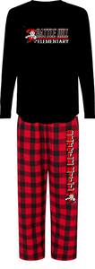 BATTLE HILL ELEMENTARY LADIES LOUNGE WEAR (PAJAMA BOTTOMS WITH LONG SLEEVE ALL PURPOSE T-SHIRT TOP)BY6624