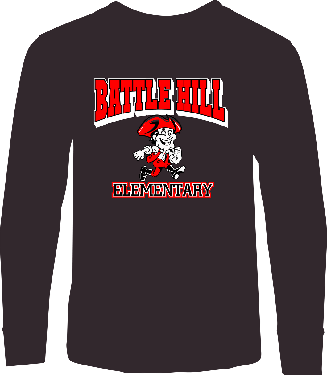 BATTLE HILL ELEMENTARY YOUTH & ADULT LONG SLEEVE ALL PURPOSE T-SHIRT
