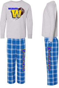 WASHINGTON ELEMENTARY YOUTH LOUNGE WEAR (PAJAMA BOTTOMS WITH LONG SLEEVE ALL PURPOSE T-SHIRT TOP)BY6624