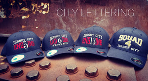 NEW Era 9FIFTY DEEP NAVY SNAPBACK w/ CITY style lettering front embroidery