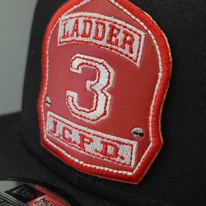 THE SHIELD LEATHER front piece Stretch/flexfitCAP