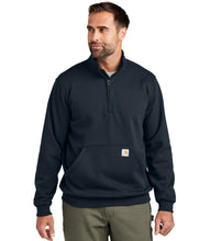 Load image into Gallery viewer, Carhartt 1/4 zip midweight mock neck job shirt/sweatshirt w/ front pocket

