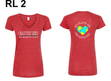 Load image into Gallery viewer, Battle Hill Elementary School Ladies V-neck Tee
