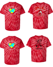 Load image into Gallery viewer, Battle Hill Elementary REd Swirl TIE DYE TEE (Adult and youth)
