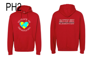 Battle Hill Elementary School ADULT PRINTED HOODED PULLOVER sweatshirt