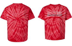 Battle Hill Elementary REd Swirl TIE DYE TEE (Adult and youth)